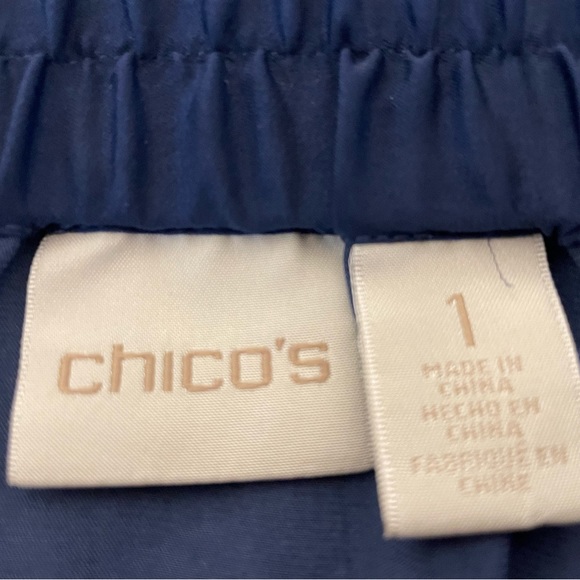 Chicos navy skirt- size 1. Front length is higher than back length. EUC. - Picture 5 of 6